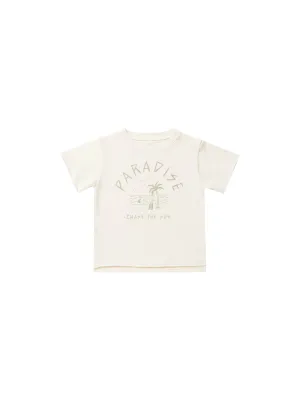 Rylee & Cru Ivory Paradise Raw Edge Tee