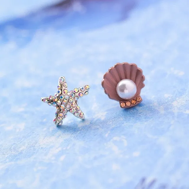 Save Sea Animals Jewelry | Cute Crab Shell Earrings 6 STYLES