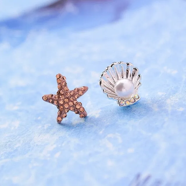 Save Sea Animals Jewelry | Cute Crab Shell Earrings 6 STYLES