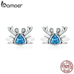 Save Sea Animals Jewelry | Sterling Ocean Crab Earrings