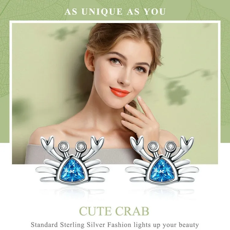 Save Sea Animals Jewelry | Sterling Ocean Crab Earrings