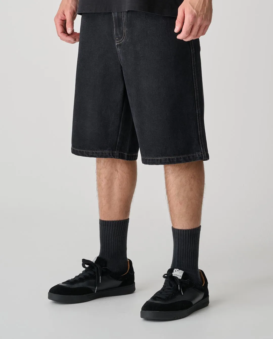 S/Double - Standard Denim Shorts - Black