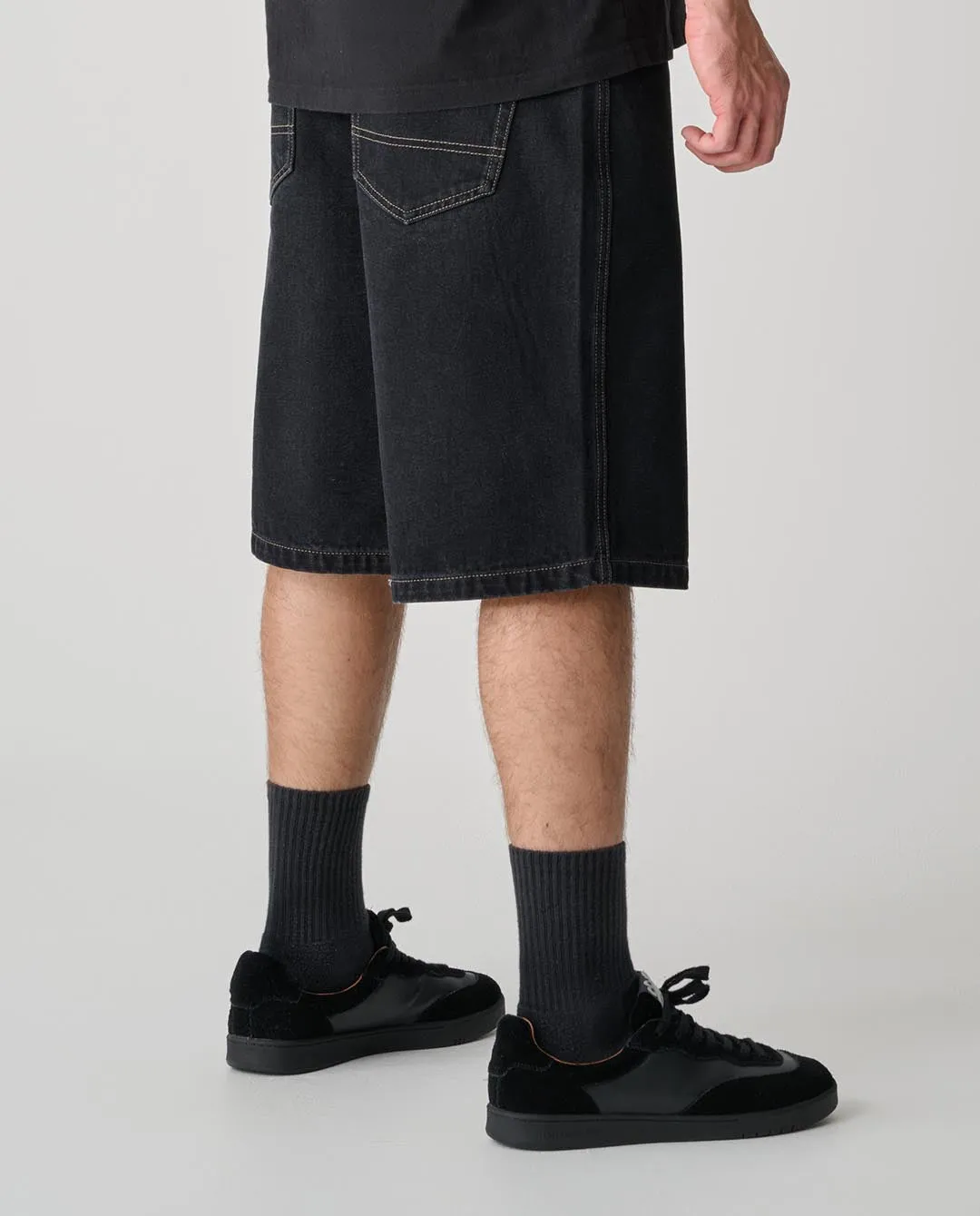 S/Double - Standard Denim Shorts - Black