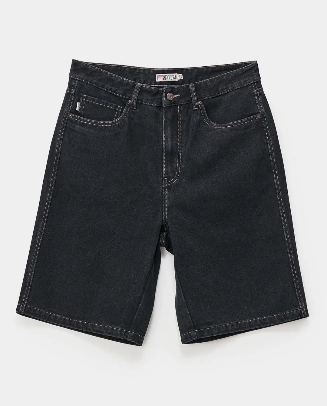S/Double - Standard Denim Shorts - Black