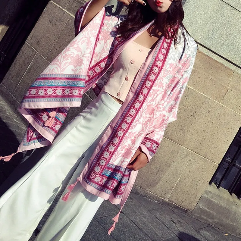 Seaside Beach Ethnic Style Cotton And Linen Shawl Scarf