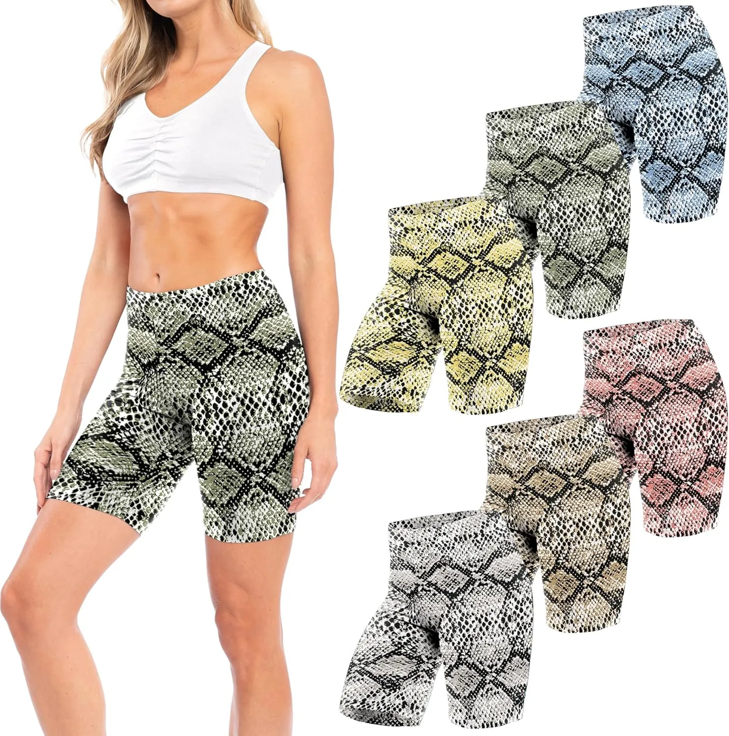 Sexy Basics Womens Ultra Soft Yoga Bike Short | Stretch Boxer Briefs | Multi Packs