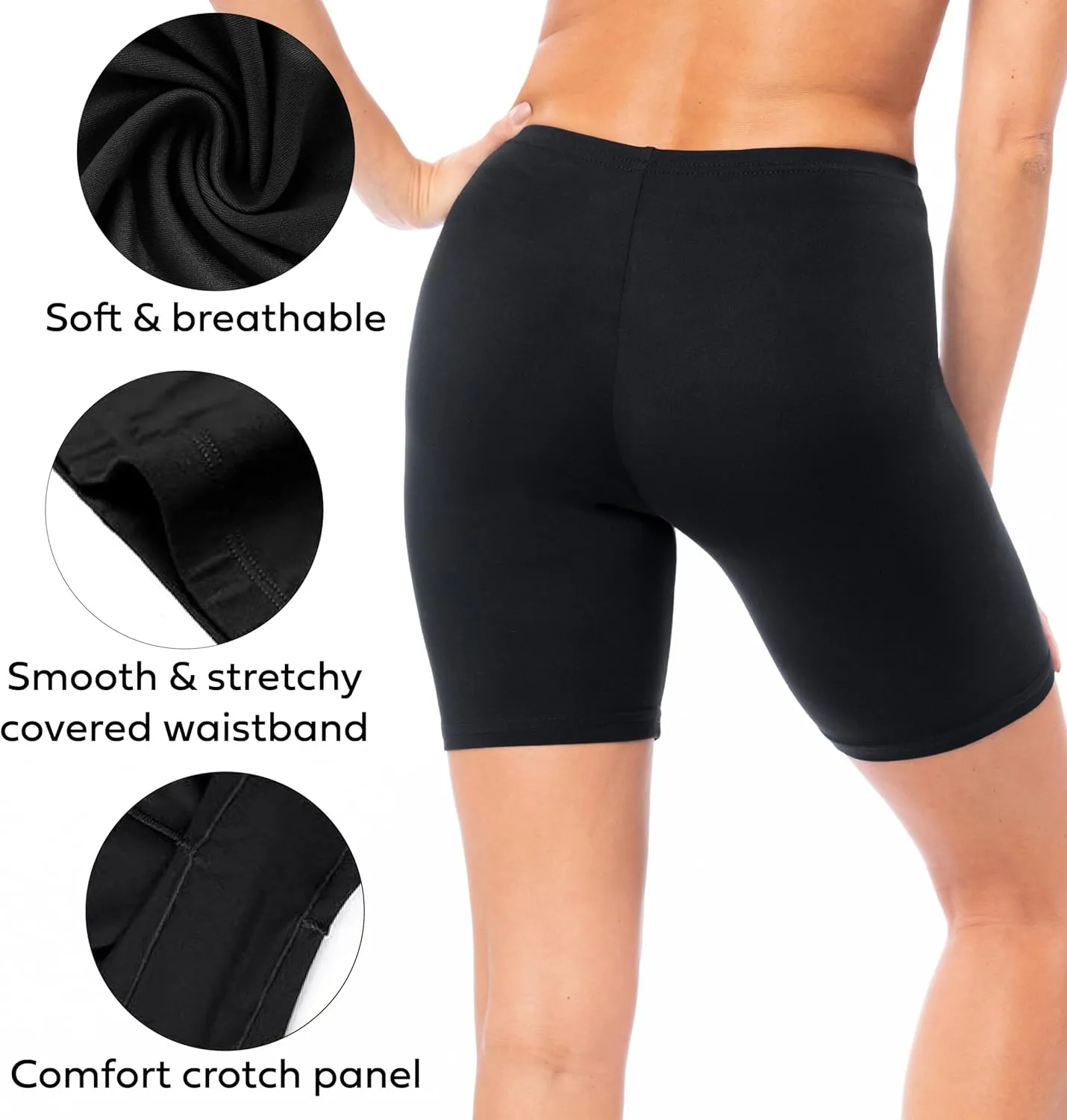 Sexy Basics Womens Ultra Soft Yoga Bike Short | Stretch Boxer Briefs | Multi Packs