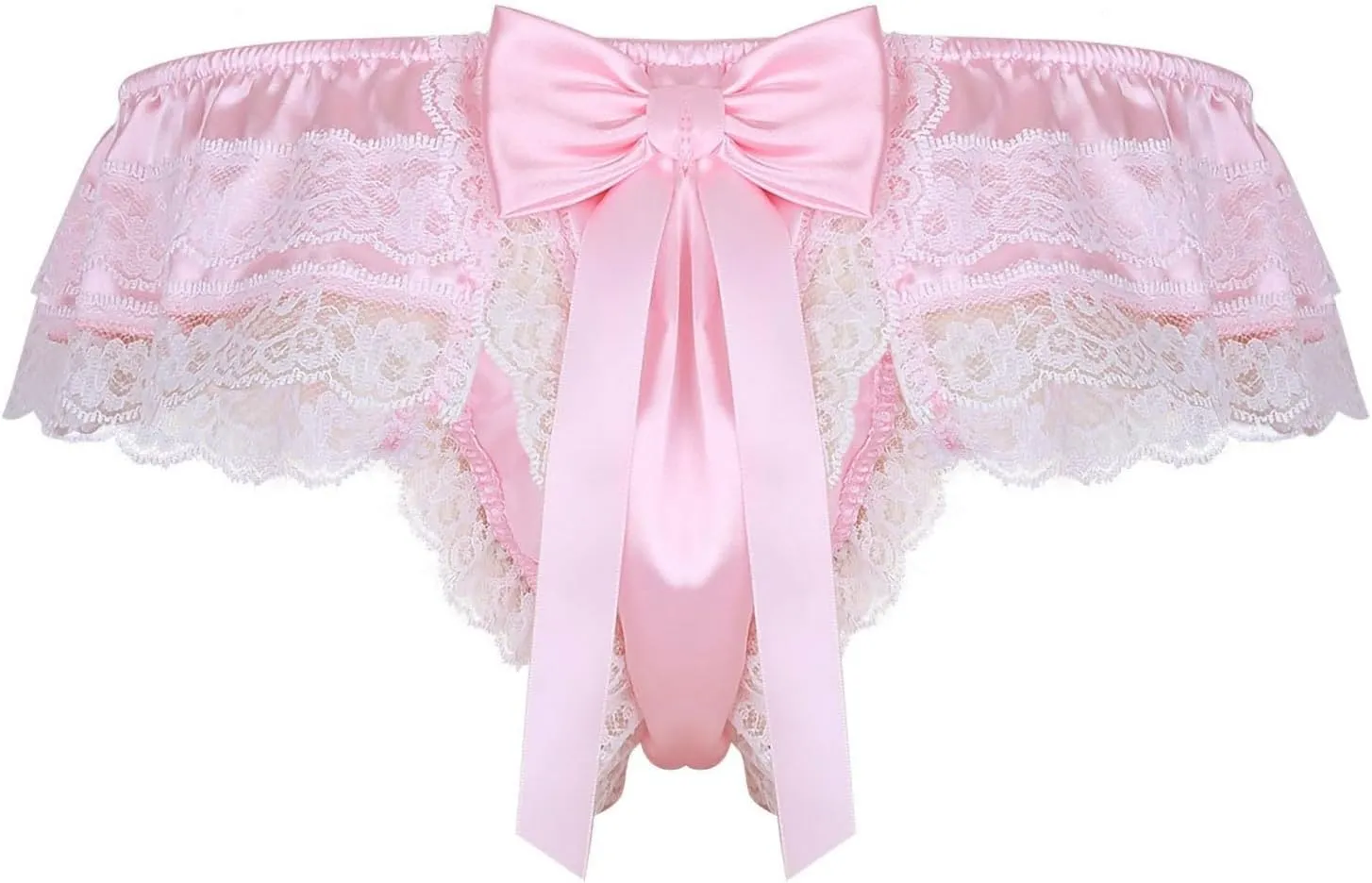 Sexy Lace Open Thong Panties for Men Butt Low Briefs Comfortable G-String Underwear