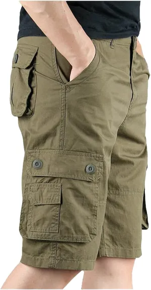 Shorts for Men with Multi-pocket and Fashion Summer Leisure Pants Overalls Men's pants Men's Khaki Shorts Khaki Mens