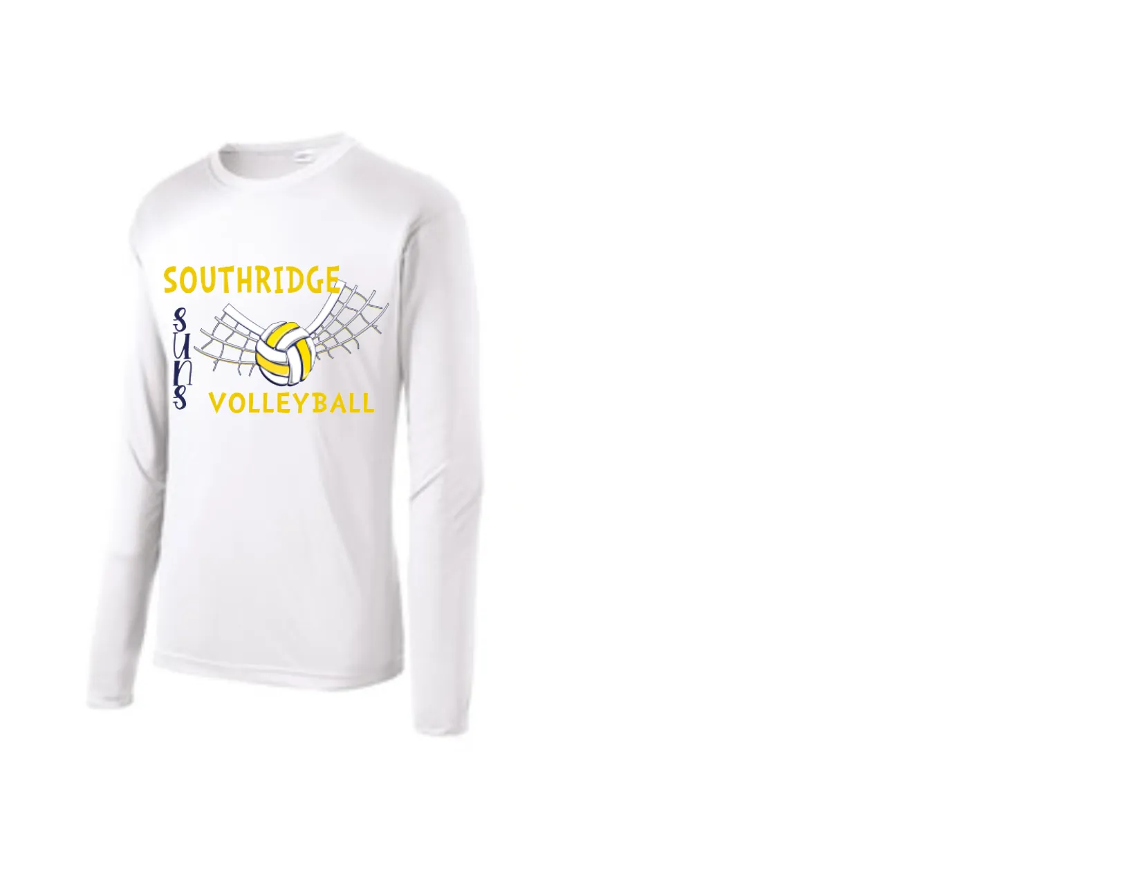 SHS volleyball long sleeve dri fit -white