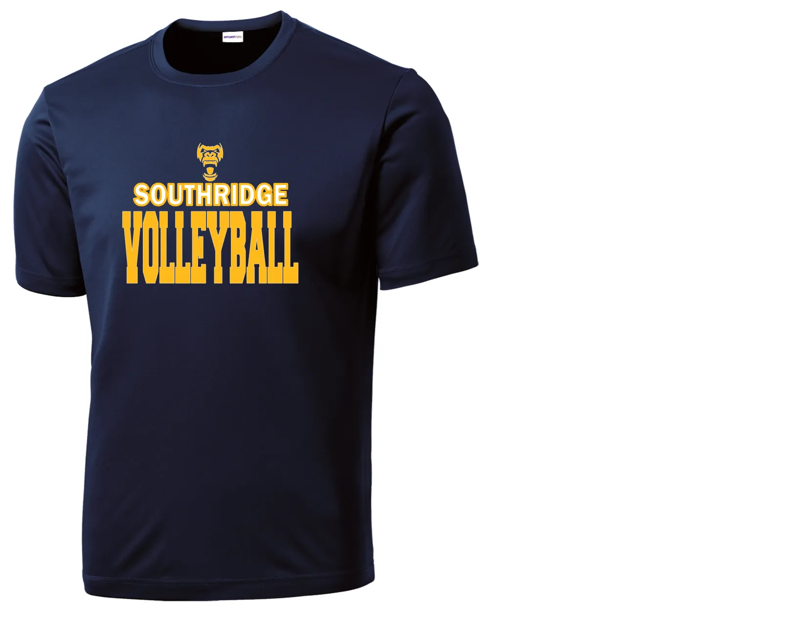 SHS volleyball short sleeve dri fit - navy logo 2