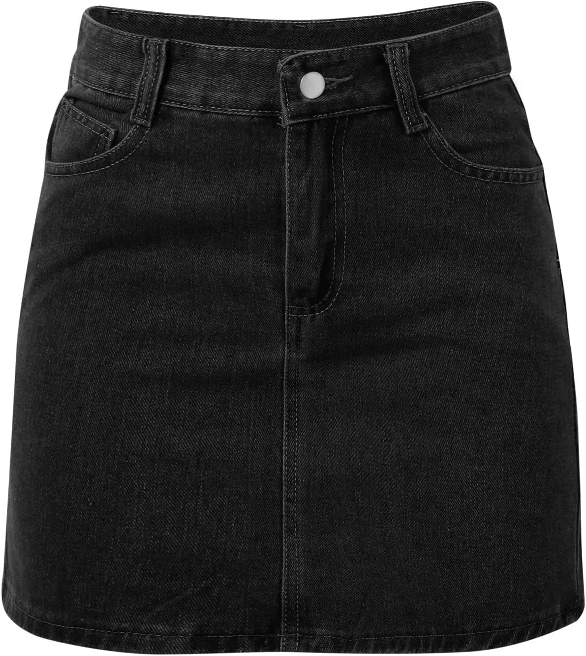 Skirts for Women Denim Mini Cargo Skirt Mid Rise Soft Button Up Bodycon Y2K Trendy Casual Jean Skirt Shorts Slim Fit