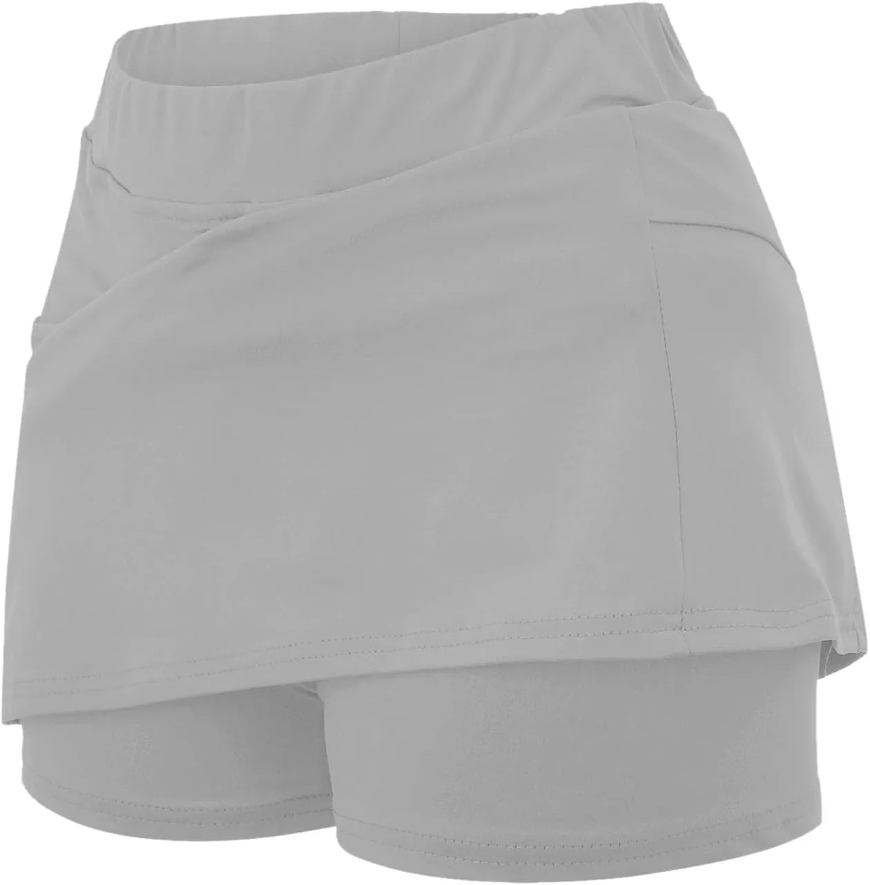 Skorts for Women Dressy Plus Size High Waist Skirt with Shorts Underneath Tummy Control Tennis Skort with Pockets