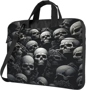 Skull Laptop Shoulder Bag for Women, Laptop Sleeve Case Durable Computer Bag