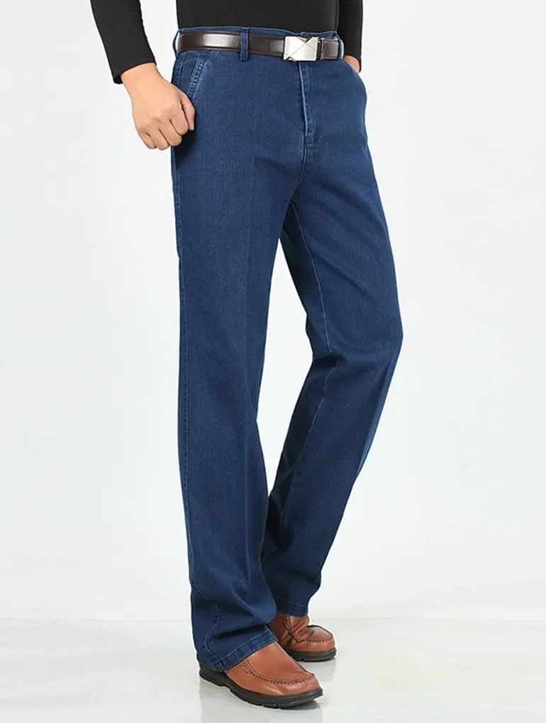 Slim Fit Jeans for Men High Waisted Straight Chino Pant Summer Work Pants with Pockets