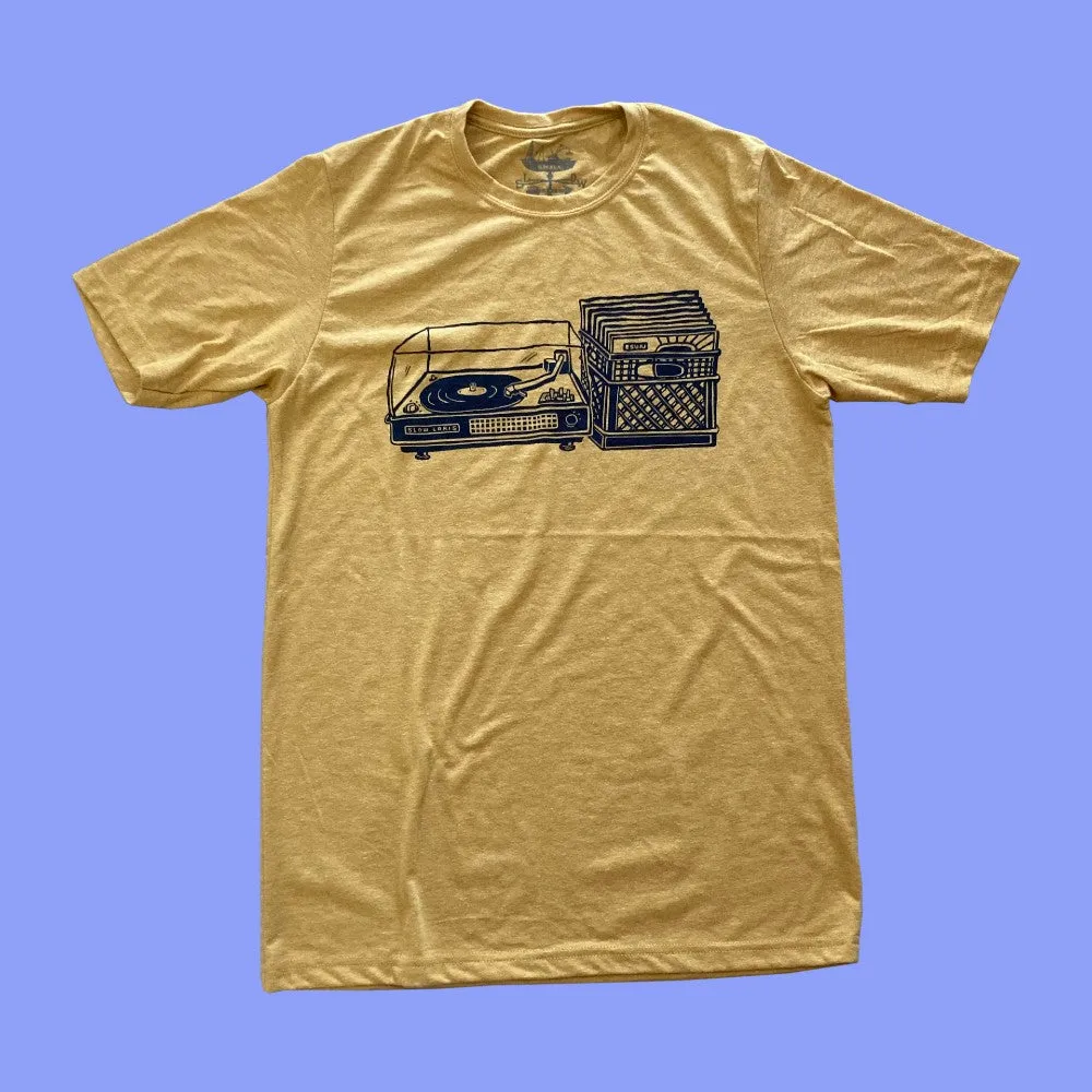 Slow Loris Turntable Tee - Mustard