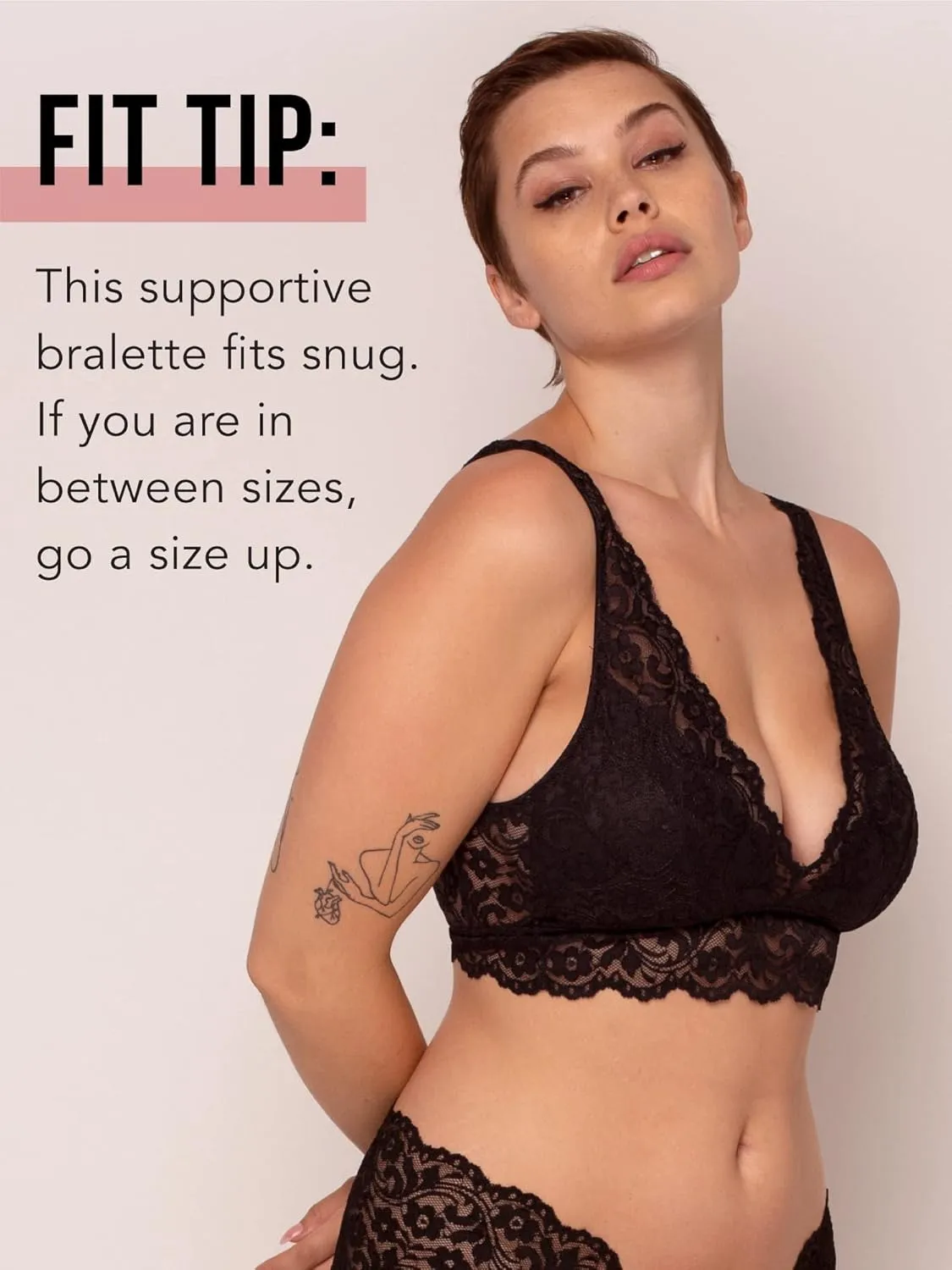 Smart & Sexy Women's Lace Deep V Wireless Bralette  Comfortable & Stylish, Multi-Packs Available