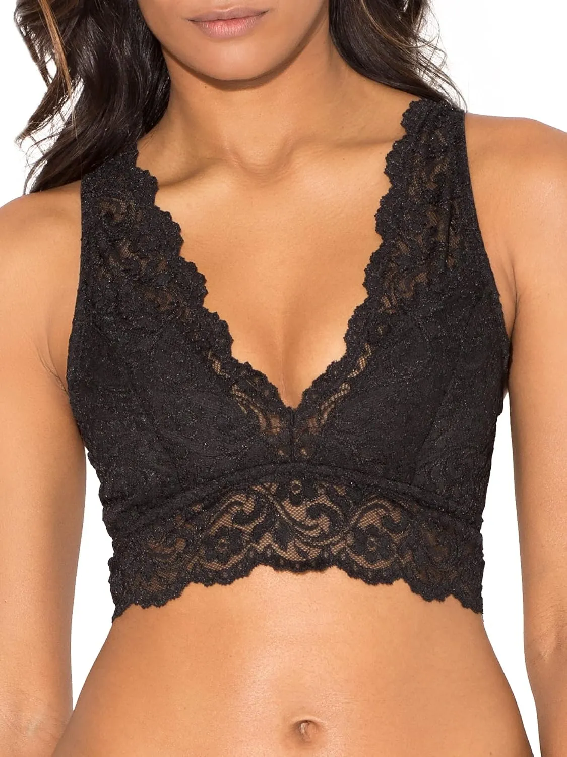 Smart & Sexy Women's Lace Deep V Wireless Bralette  Comfortable & Stylish, Multi-Packs Available