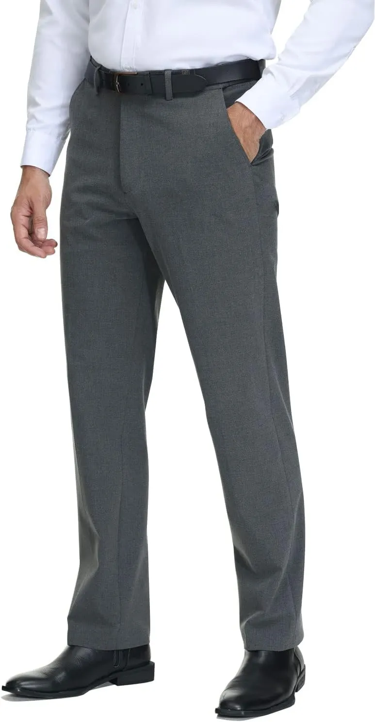 Soojun Men's Modern Fit Expandable Waist Premium Comfort Dress Pant