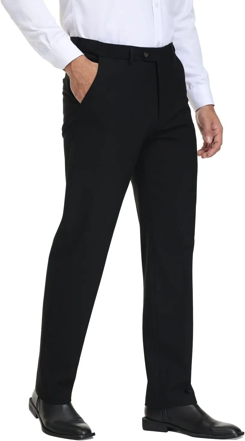 Soojun Men's Modern Fit Expandable Waist Premium Comfort Dress Pant