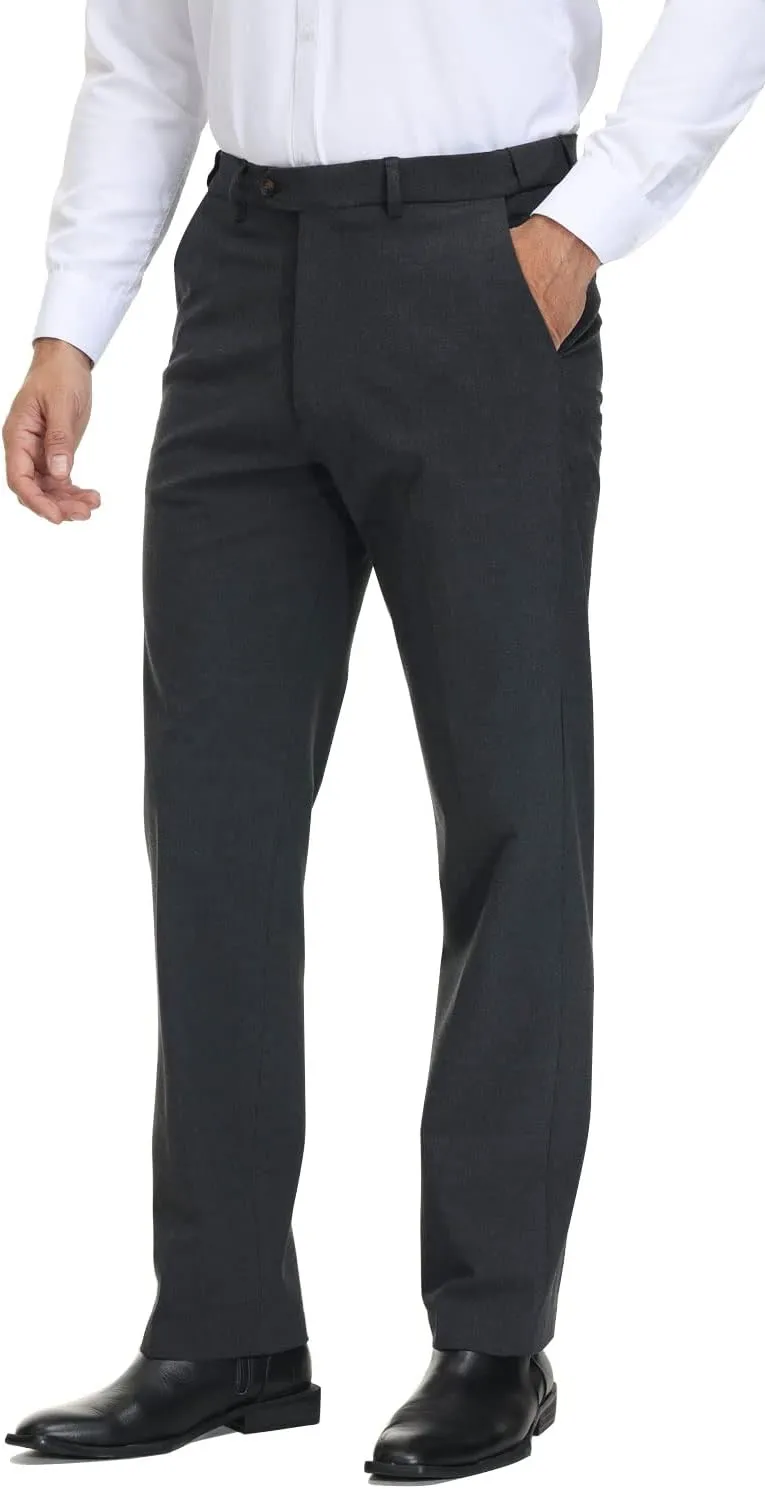 Soojun Men's Modern Fit Expandable Waist Premium Comfort Dress Pant
