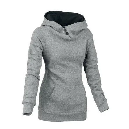 Split Joint Cotton Slim Women Hoodies