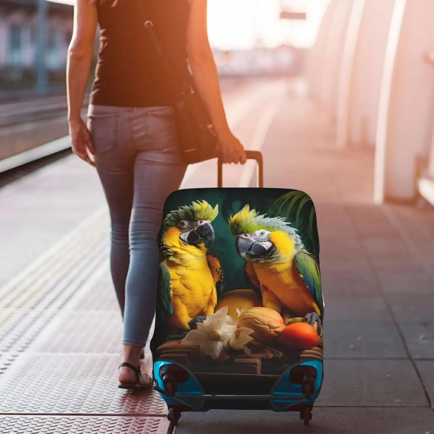 Summer Parrot Durable Elastic Suitcase Cover - Protect And Distinguish Your Luggage