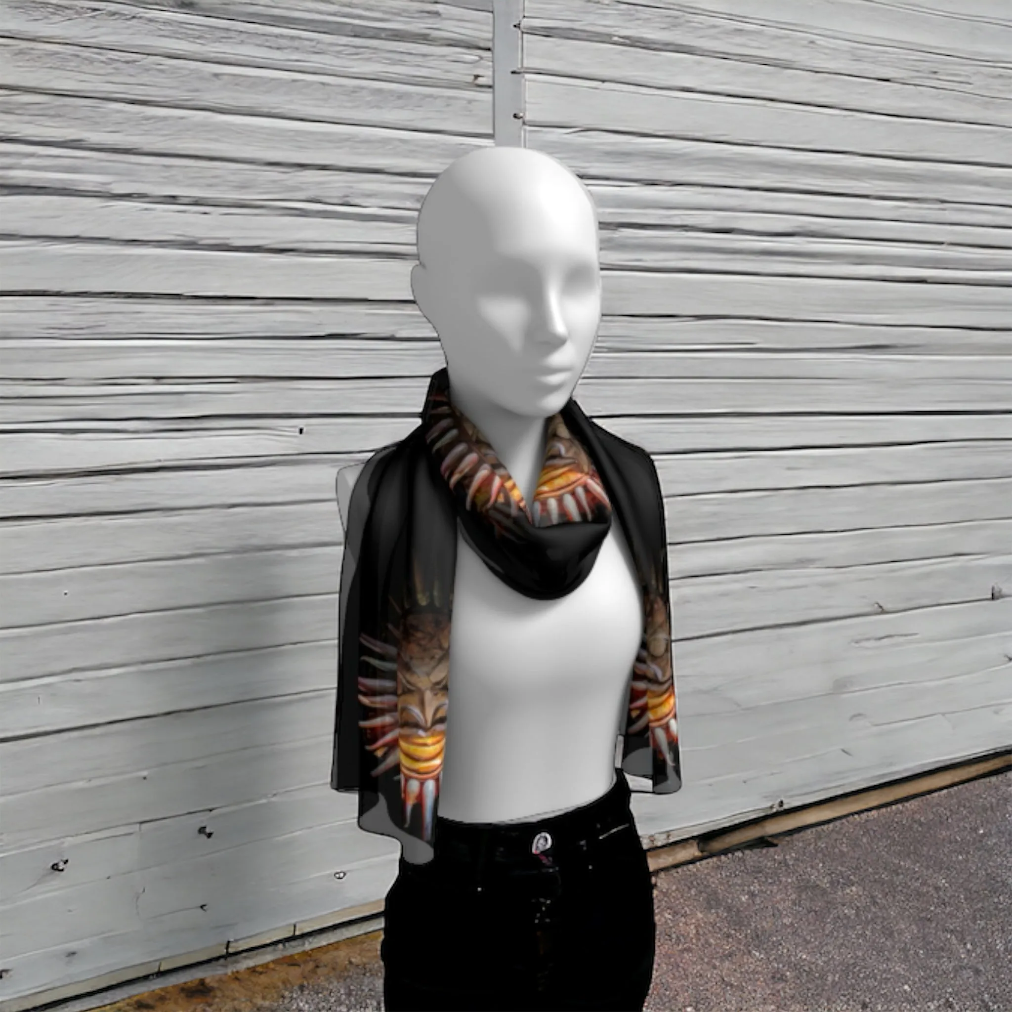 Sun Mask Long Scarf