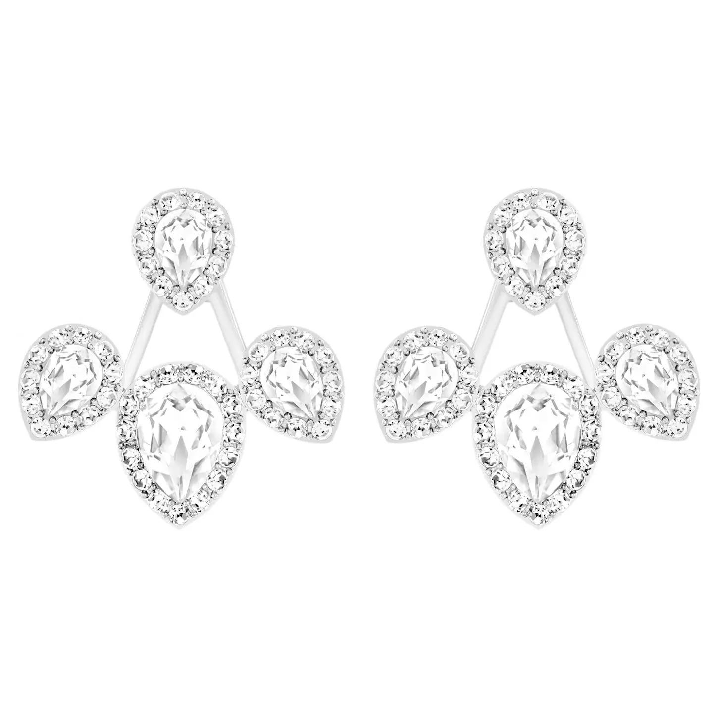 Swarovski Laina Earring Jackets White, Rhodium plated -5528494