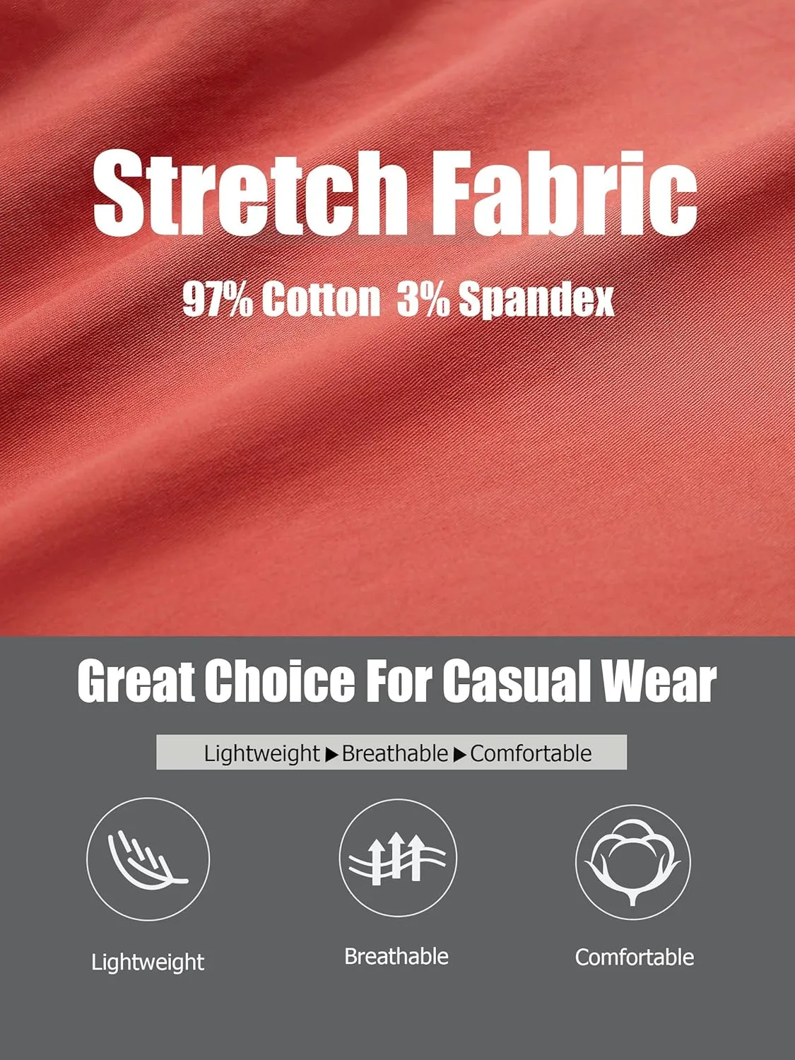 TACVASEN Men's Cargo Short 7 Pockets Comfortable Cotton Elastic Waist Causal Work Shorts