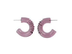 Textured Mini Hoops - Night Shade
