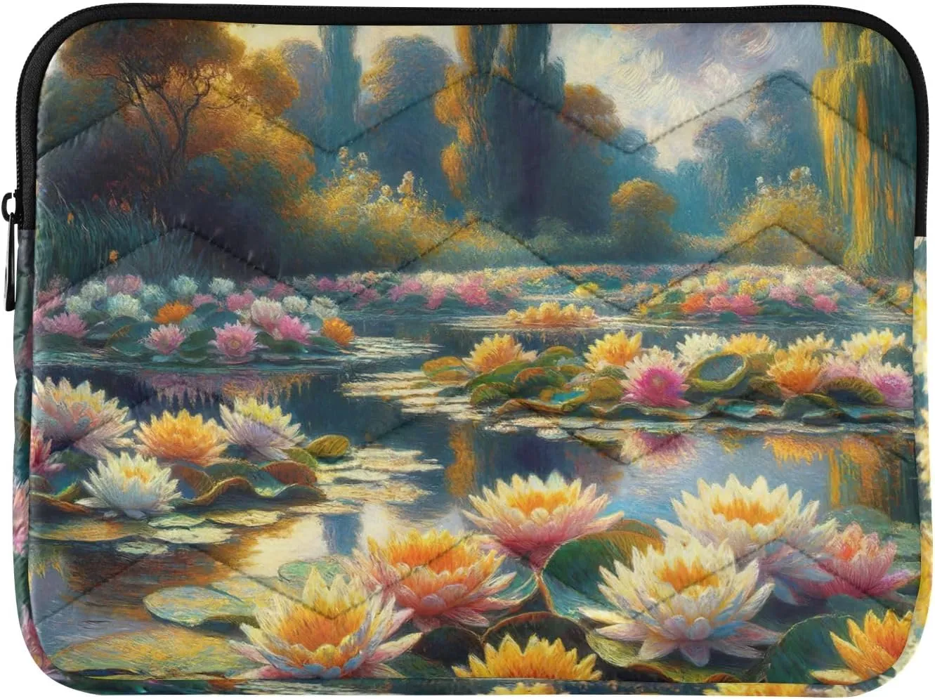 Thin Laptop Bag Durable Computer Carrying Bag Lotus Flower Waterproof Briefcase Bag