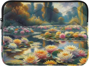 Thin Laptop Bag Durable Computer Carrying Bag Lotus Flower Waterproof Briefcase Bag