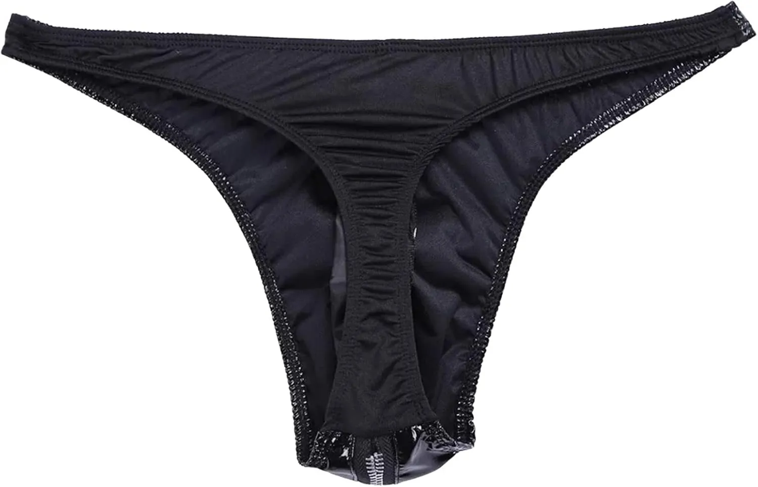 Thong for Men Sexy Slutty Low Rise Zipper G-String Bikini Comfortable Soft Mesh Sexy Athletic Supporter