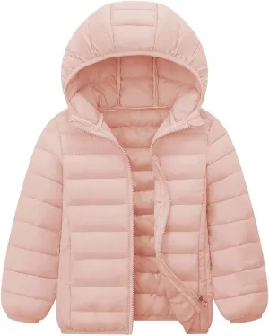 Toddler Winter Coats Puffer Padded Jacket Boys Girls Bear Hoods Down Jacket Light Weight Outerwear Jacket Coats