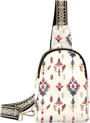 trendy Boho Simple Style Bohemian Pattern bags for girls leather cross body fanny pack for hiking