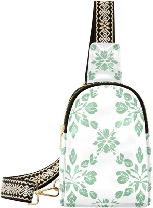 trendy Boho Simple Style Leaves fanny packs crossbody leather body fanny pack for for day pack