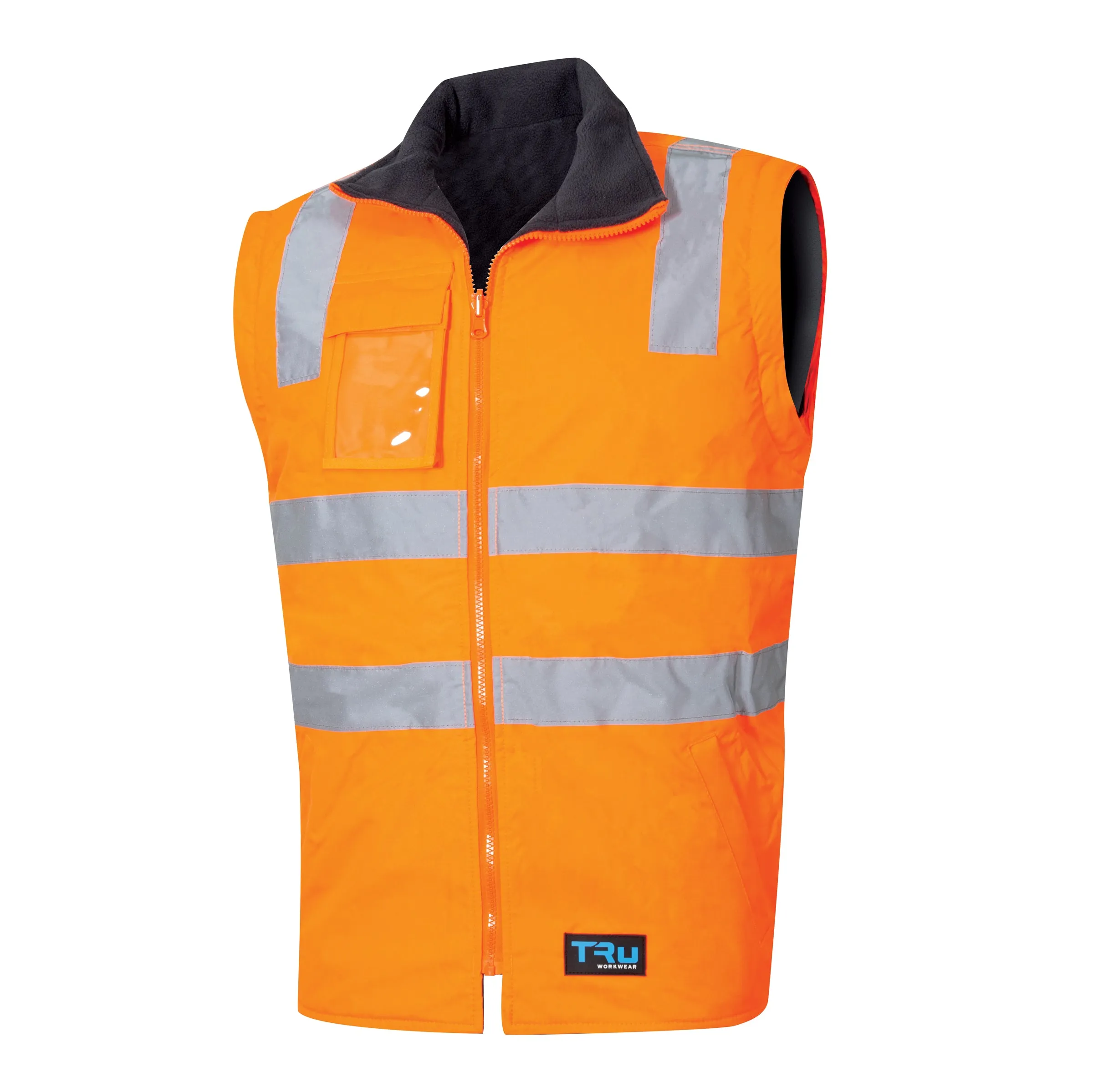 Tru Workwear Hi Vis Wet Weather Jacket c/w Removable Sleeves & Reflective Tape TJ2945T4