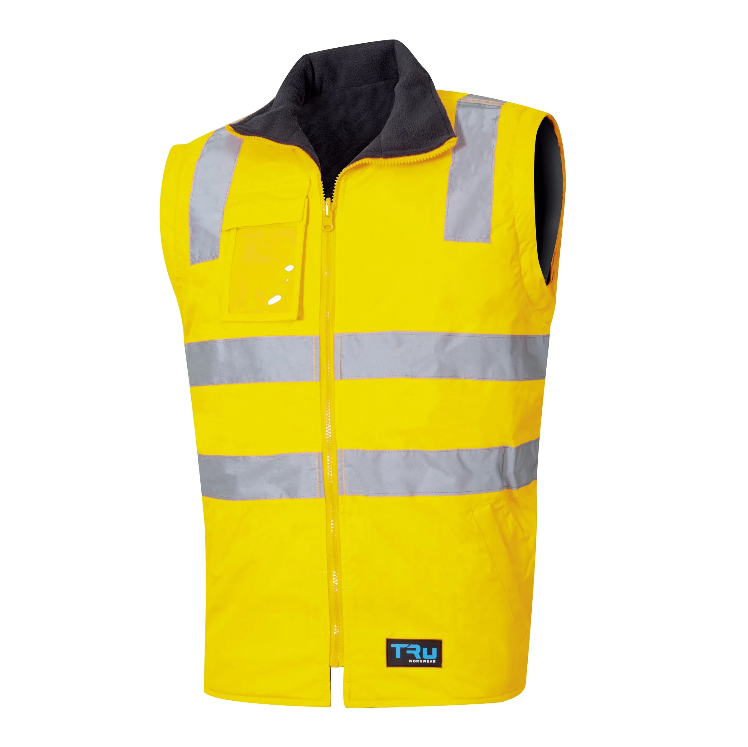 Tru Workwear Hi Vis Wet Weather Jacket c/w Removable Sleeves & Reflective Tape TJ2945T4
