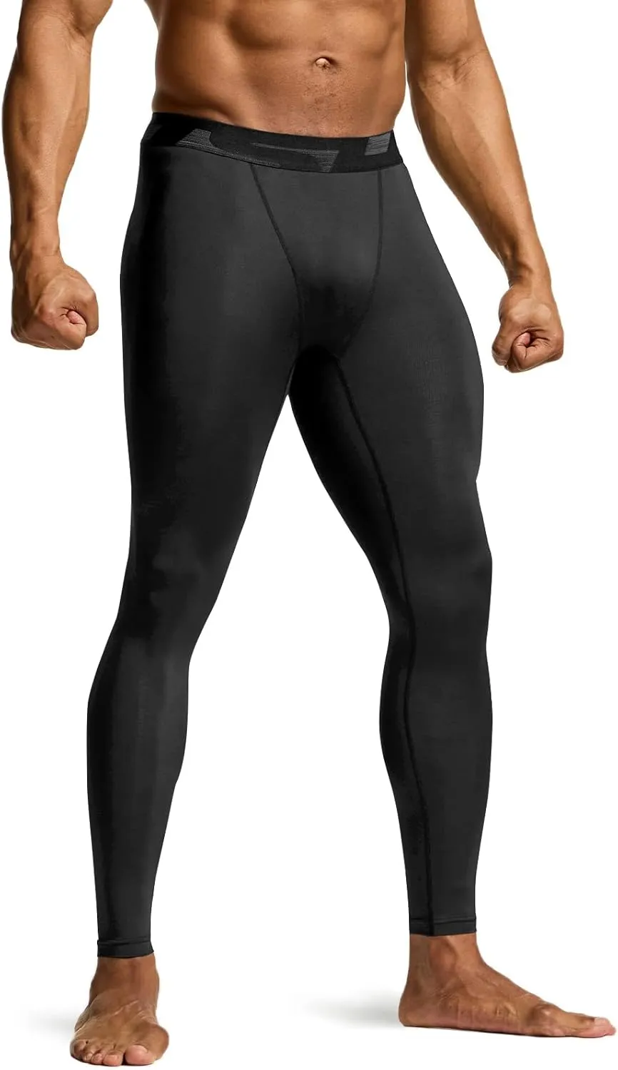 TSLA Men's Compression Pants - Cool Dry Athletic Sports Workout Running Tights Leggings Baselayer