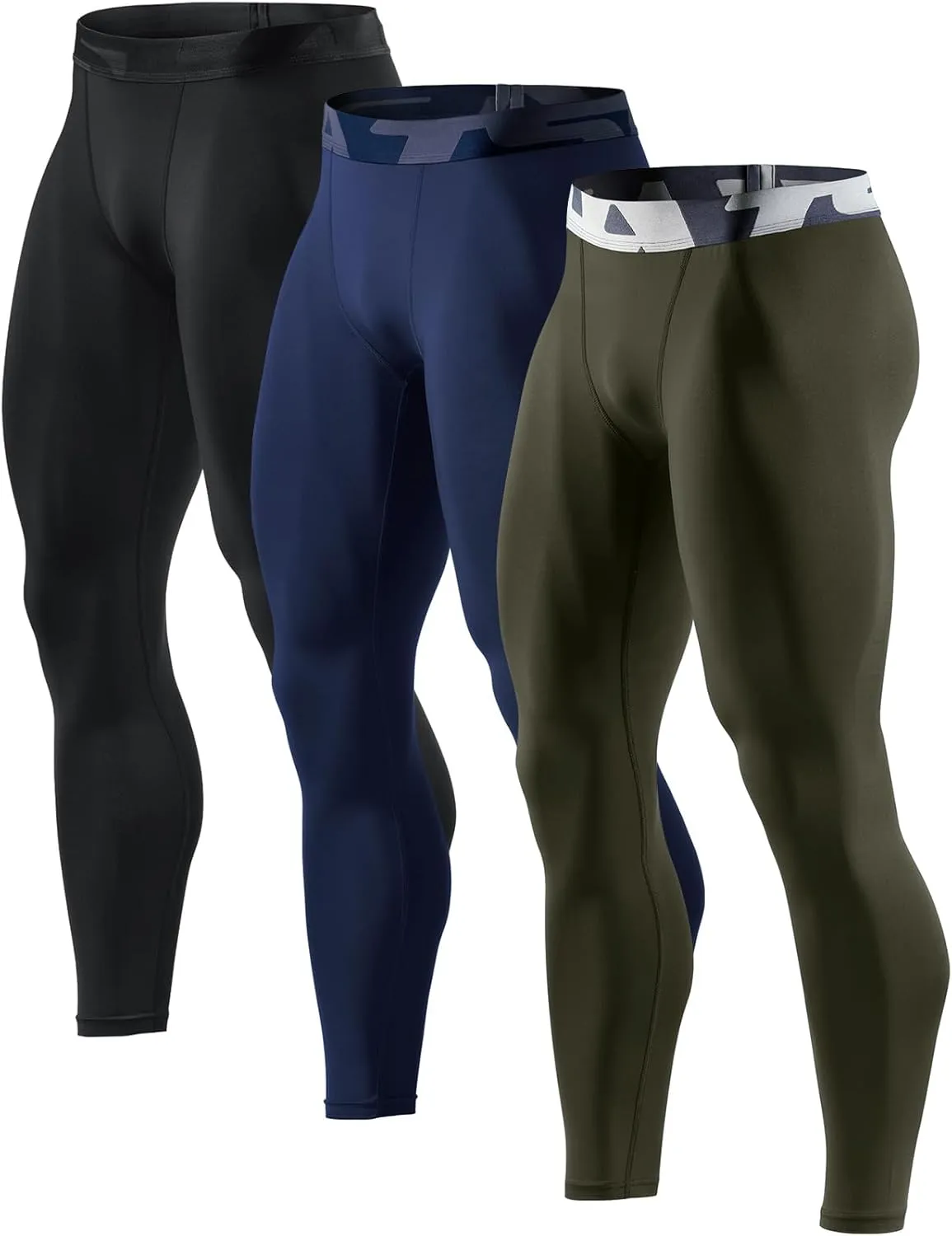 TSLA Men's Compression Pants - Cool Dry Athletic Sports Workout Running Tights Leggings Baselayer