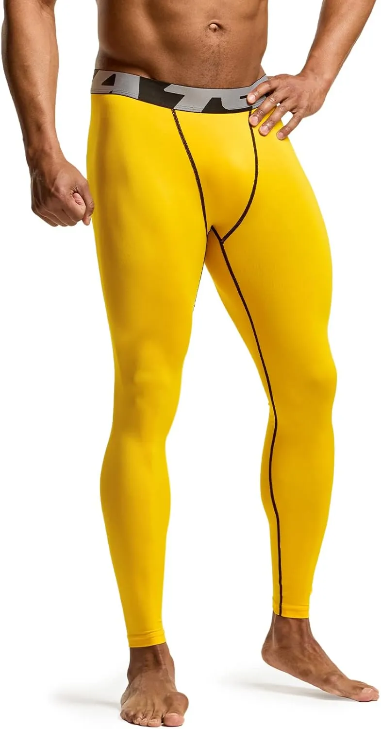TSLA Men's Compression Pants - Cool Dry Athletic Sports Workout Running Tights Leggings Baselayer