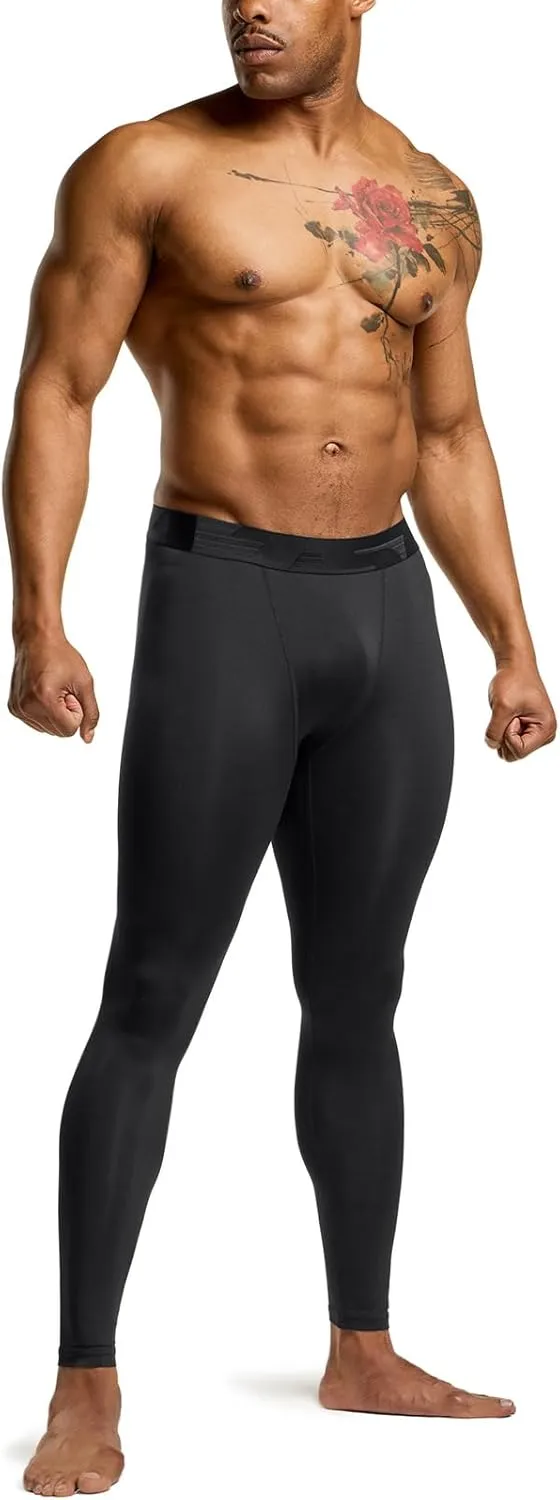 TSLA Men's Compression Pants - Cool Dry Athletic Sports Workout Running Tights Leggings Baselayer