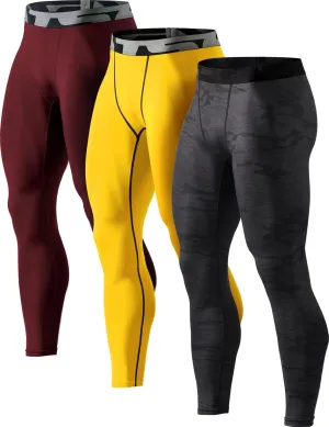 TSLA Men's Compression Pants - Cool Dry Athletic Sports Workout Running Tights Leggings Baselayer