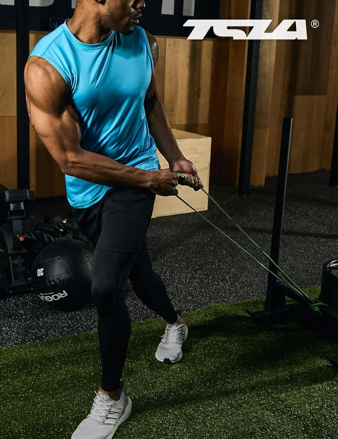TSLA Men's Compression Pants - Cool Dry Athletic Sports Workout Running Tights Leggings Baselayer