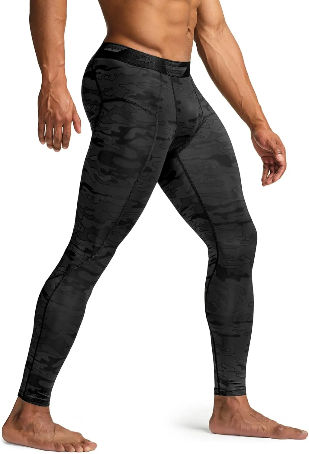 TSLA Men's Compression Pants - Cool Dry Athletic Sports Workout Running Tights Leggings Baselayer
