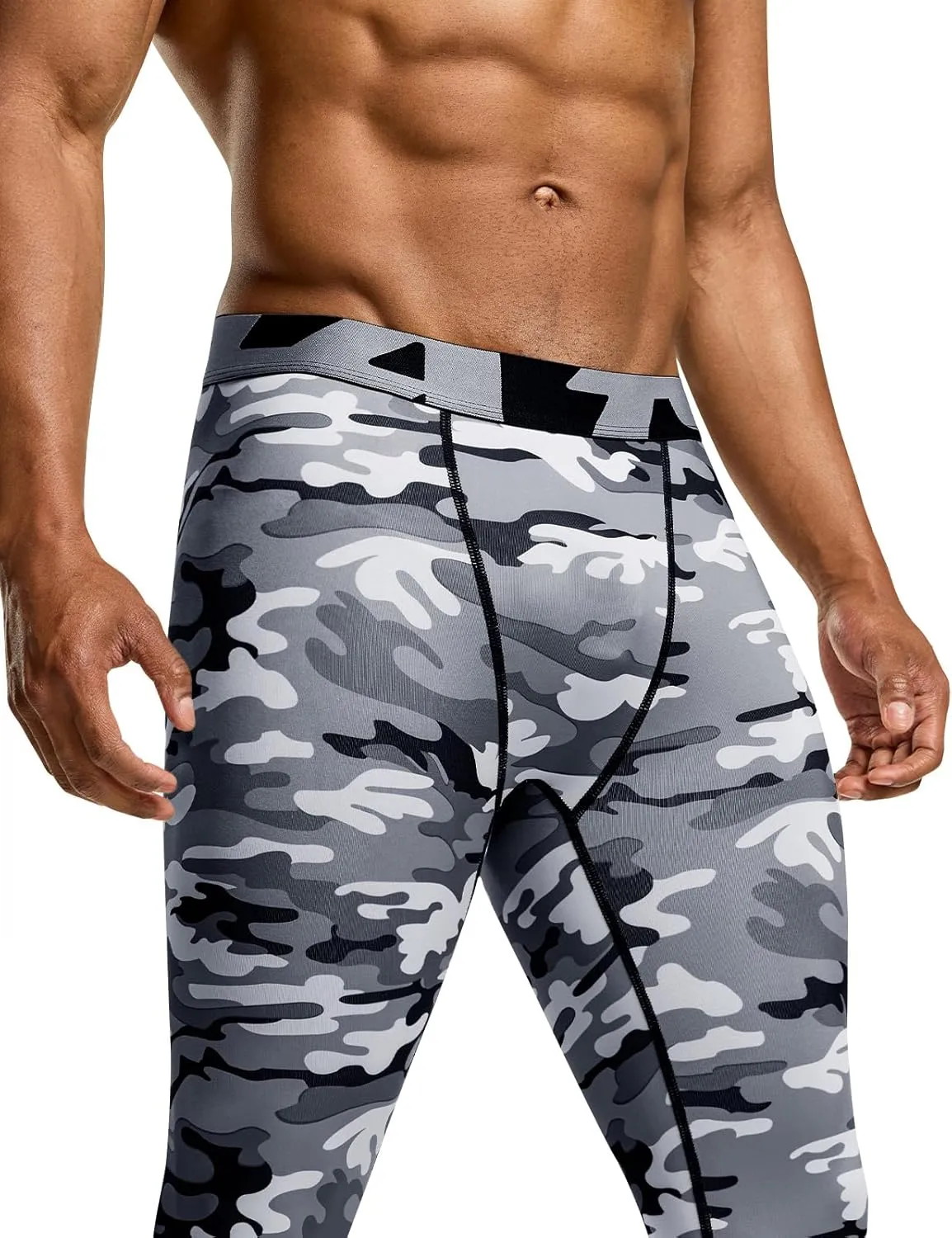 TSLA Men's Compression Pants - Cool Dry Athletic Sports Workout Running Tights Leggings Baselayer