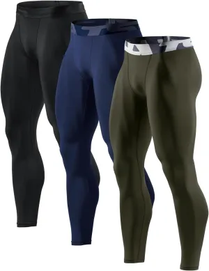 TSLA Men's Compression Pants - Cool Dry Athletic Sports Workout Running Tights Leggings Baselayer
