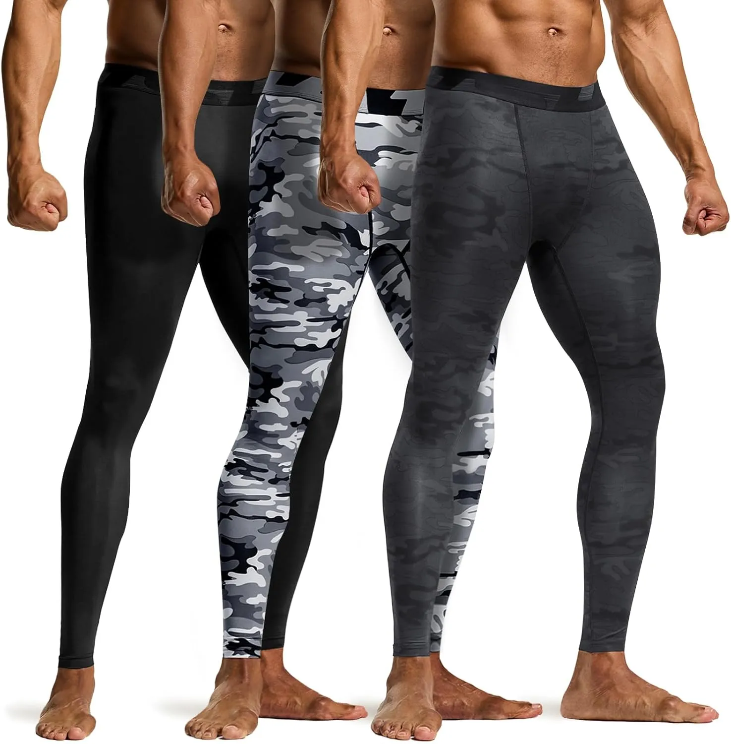 TSLA Men's Compression Pants - Cool Dry Athletic Sports Workout Running Tights Leggings Baselayer