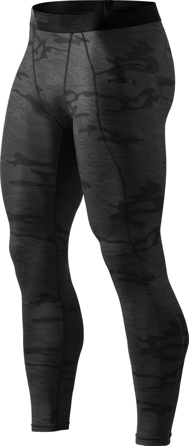 TSLA Men's Compression Pants - Cool Dry Athletic Sports Workout Running Tights Leggings Baselayer